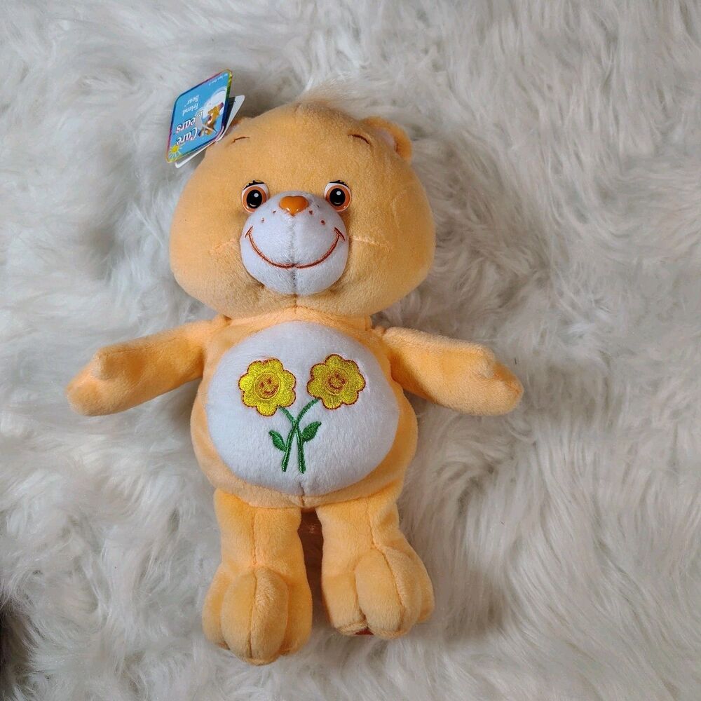 VTG Y2K 2002 Carebear NWTS Orange Sunflowers Plush